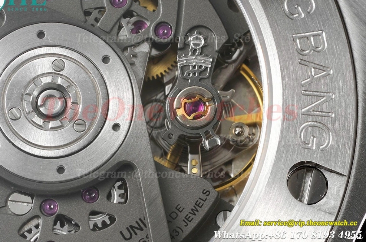 Diams Titanium Big Bang 44mm SS Diams Bezel BBF A1280 Rubber Unico 0421